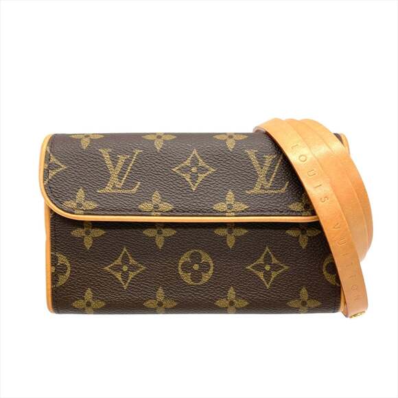 LOUIS VUITTON Brown Monogram Canvas Pochette Shoulder Bag